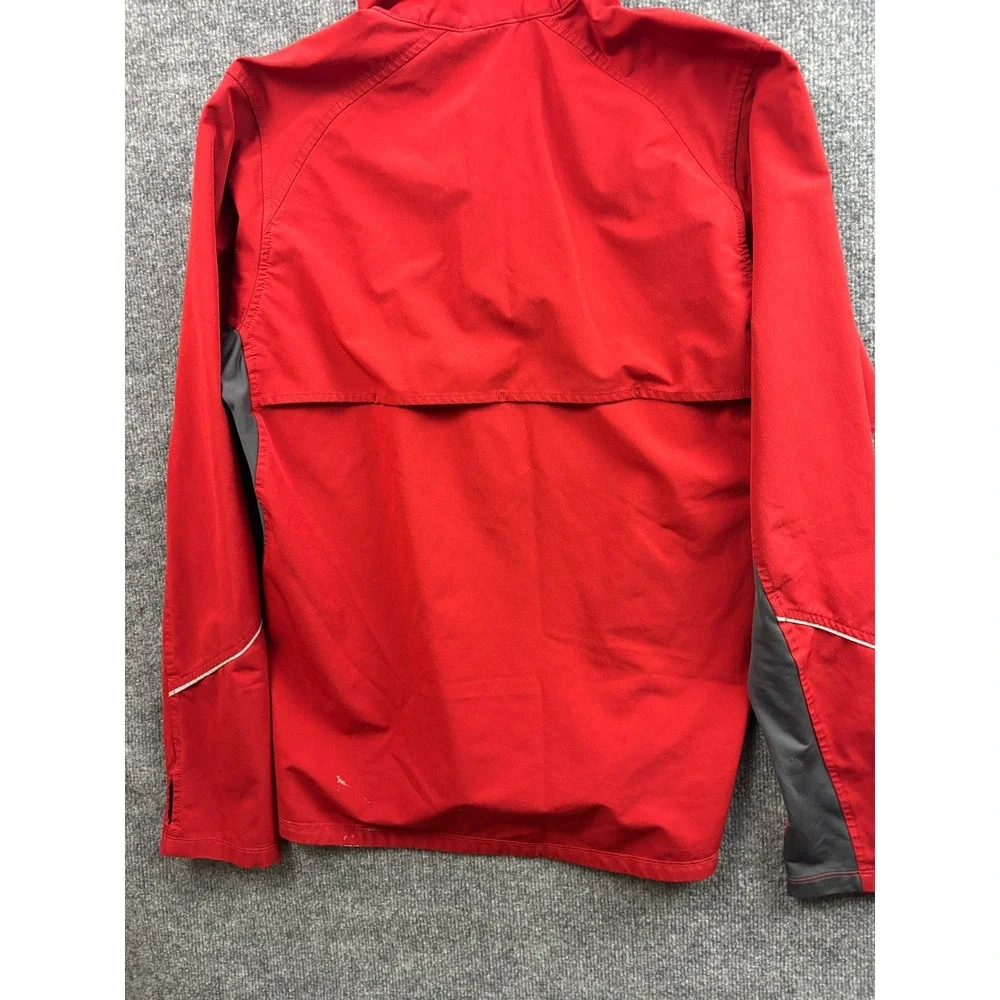 The North Face Pullover Mens Large Red 1/4 Zip Reflective Thumbholes 67948